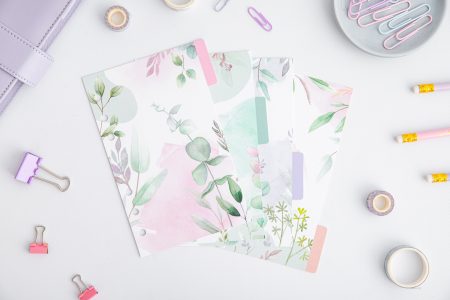 Przekładki do organizera A6 „Greenery”