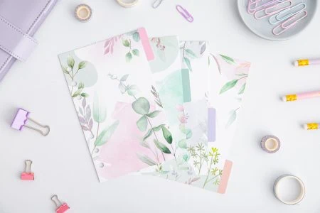 Przekładki do organizera A6 „Greenery”