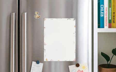 Rodzinny notatnik, magnetyczny - „Pastelowa Łąka” A4