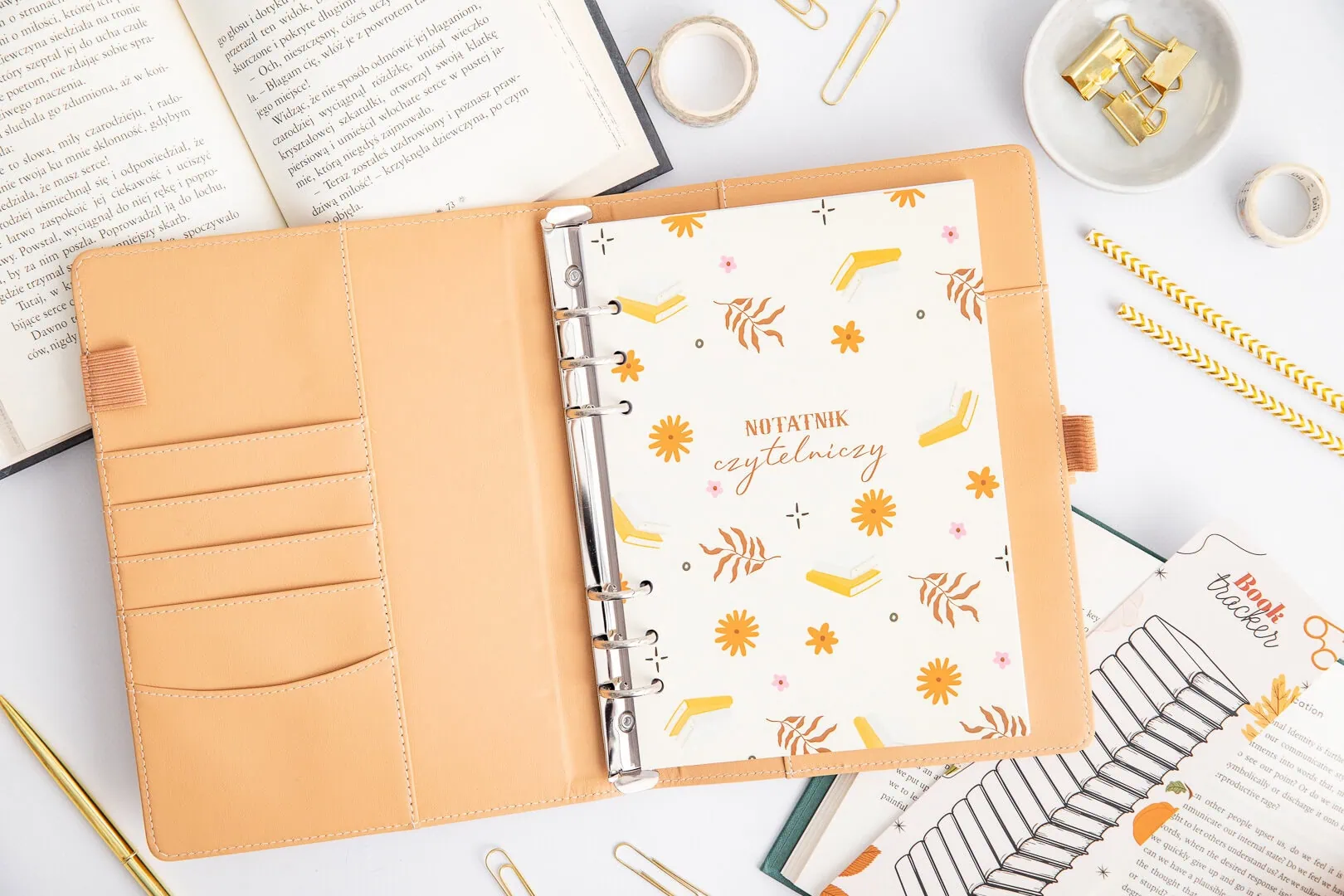 Strona tytułowa do organizera - Notatnik czytelniczy