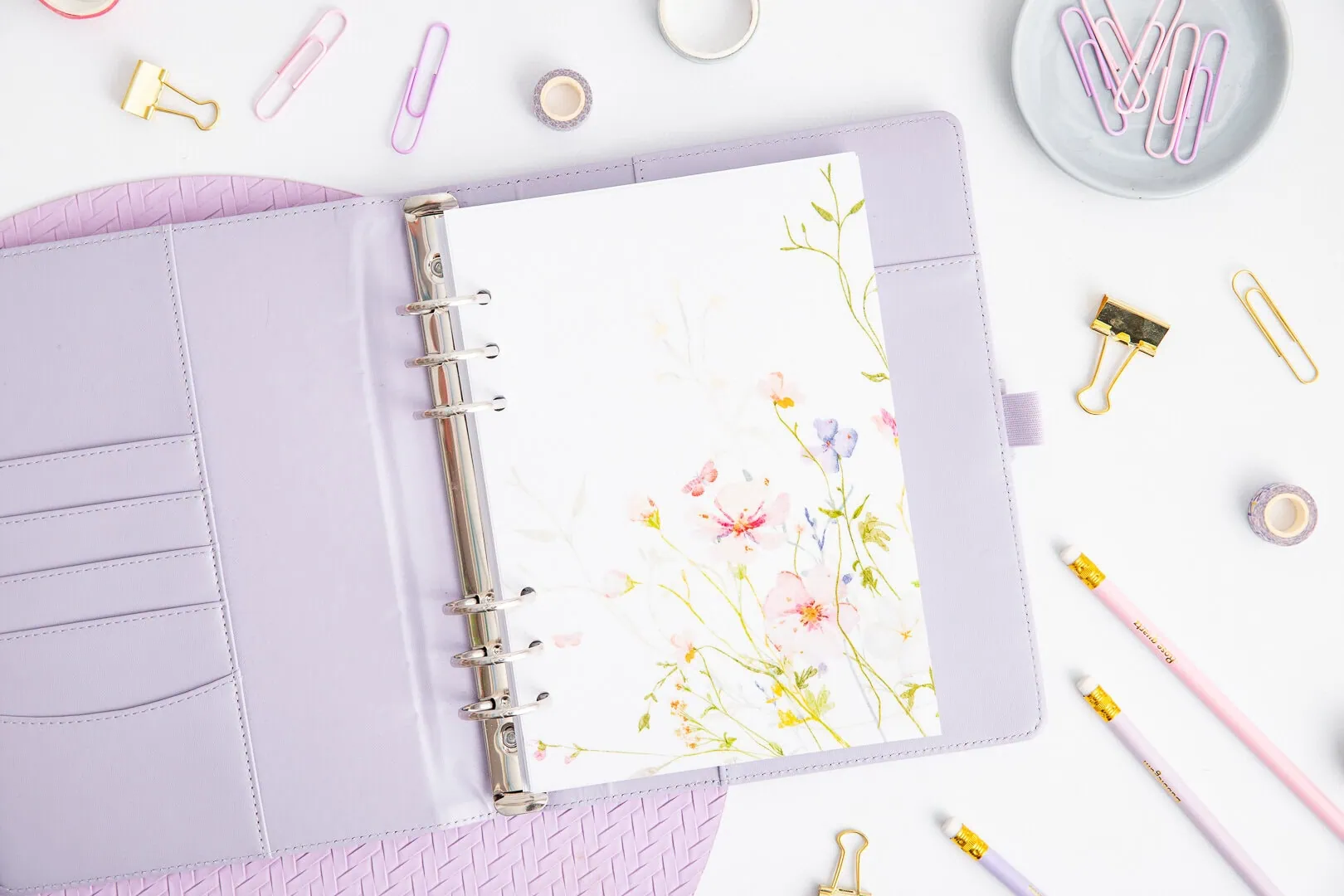 Transparentne karty do organizera - Akwarelowa Łąka