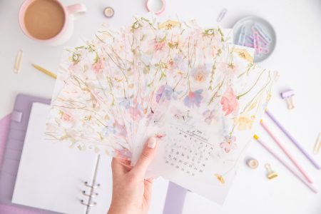 Transparentne przekładki do organizera - miesiąc z kalendarzem