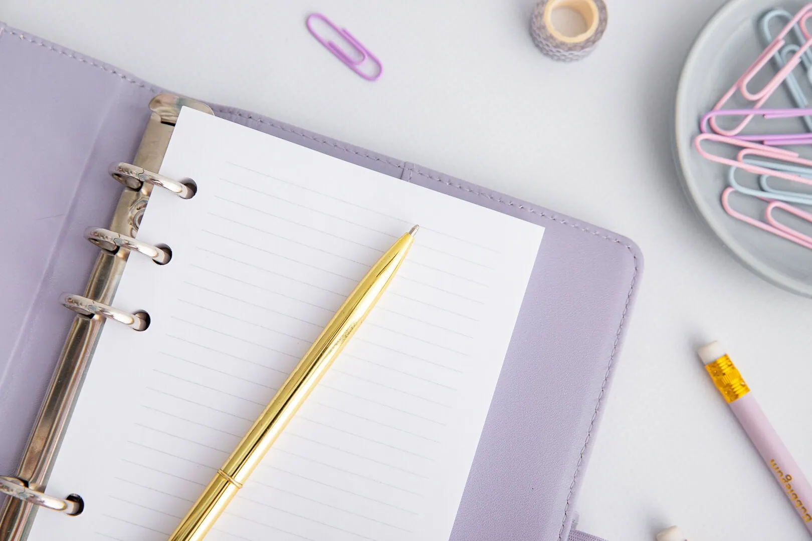 Wkład do organizera A6 | Kartki, białe w linie