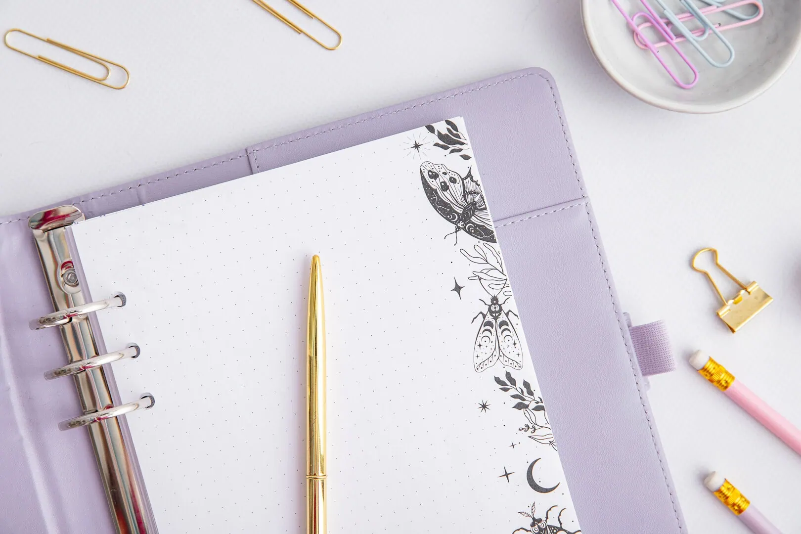 Wkład do organizera A5 | Motyw Magiczna noc