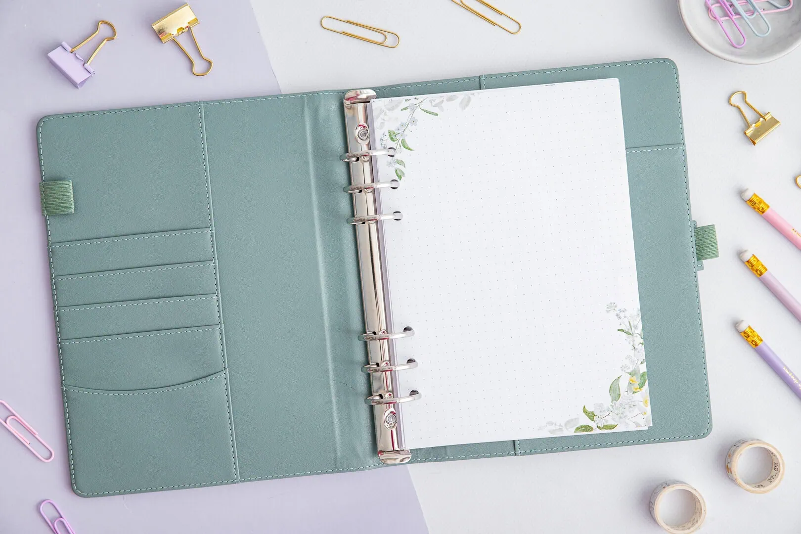 Wkład do organizera A5 z motywem Akwarelowa łąka