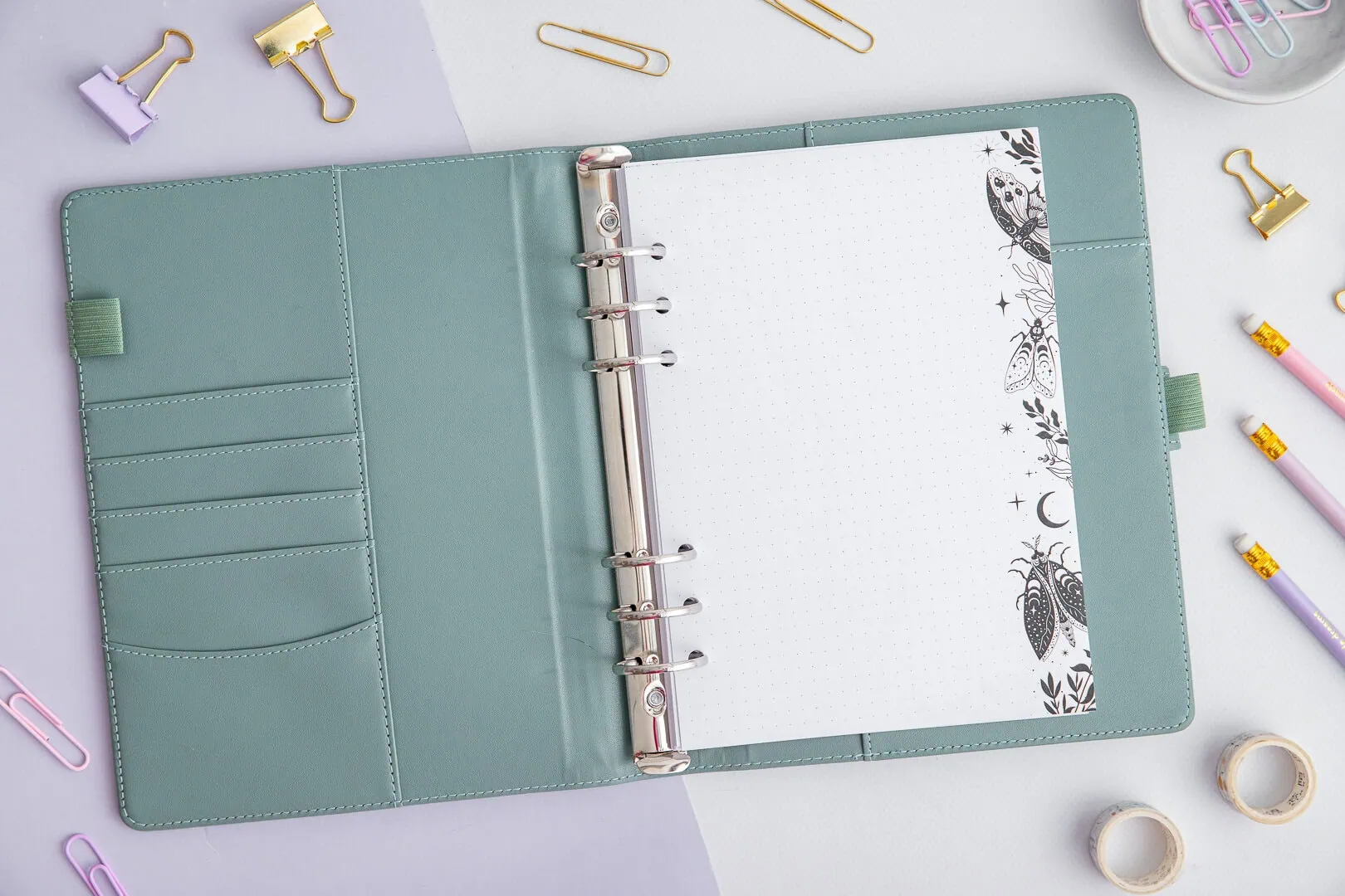 Wkład do organizera A5 z motywem Magiczna noc