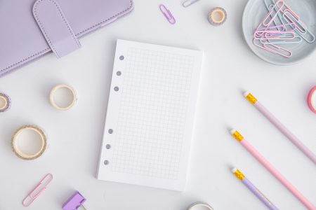 Wkład do organizera A6 w kratkę