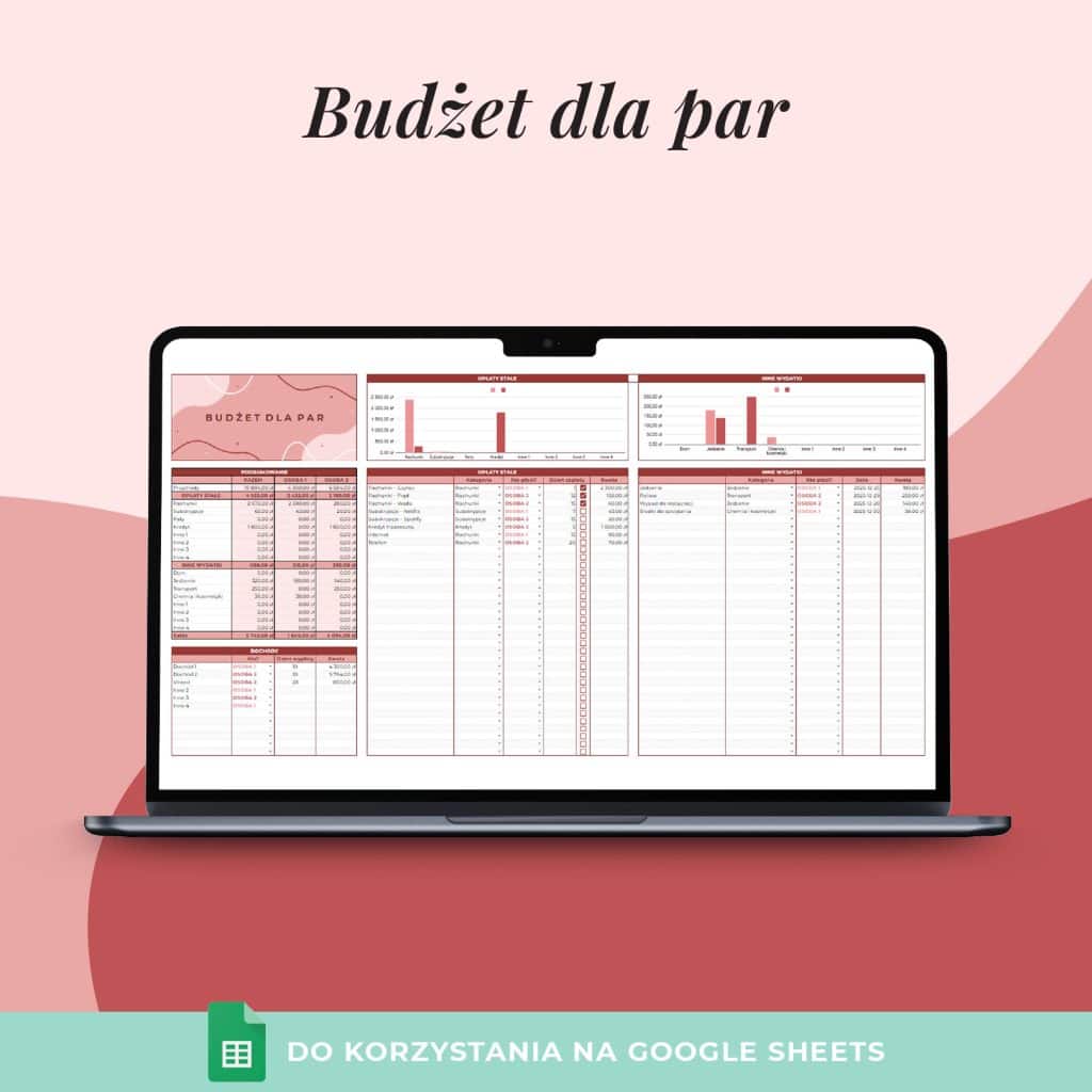 Budżet dla par – Arkusz Google