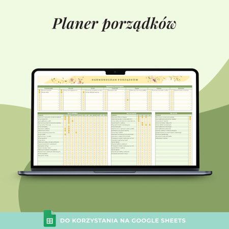 Harmonogram sprzątania – Arkusz Google