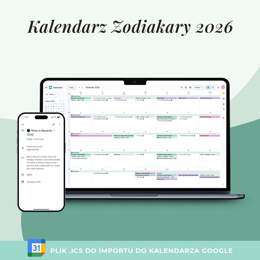 Kalendarz Google - Zodiakara 2026