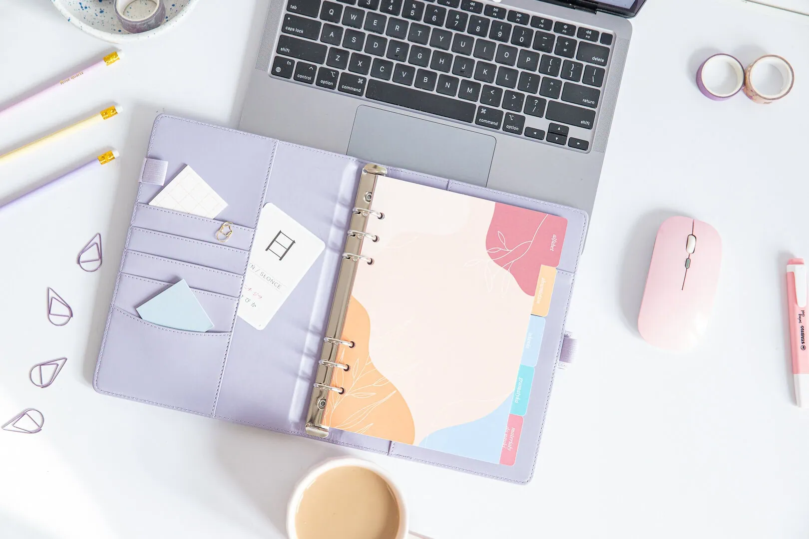 Kolorowe karty do organizera "Nauka języka" A5