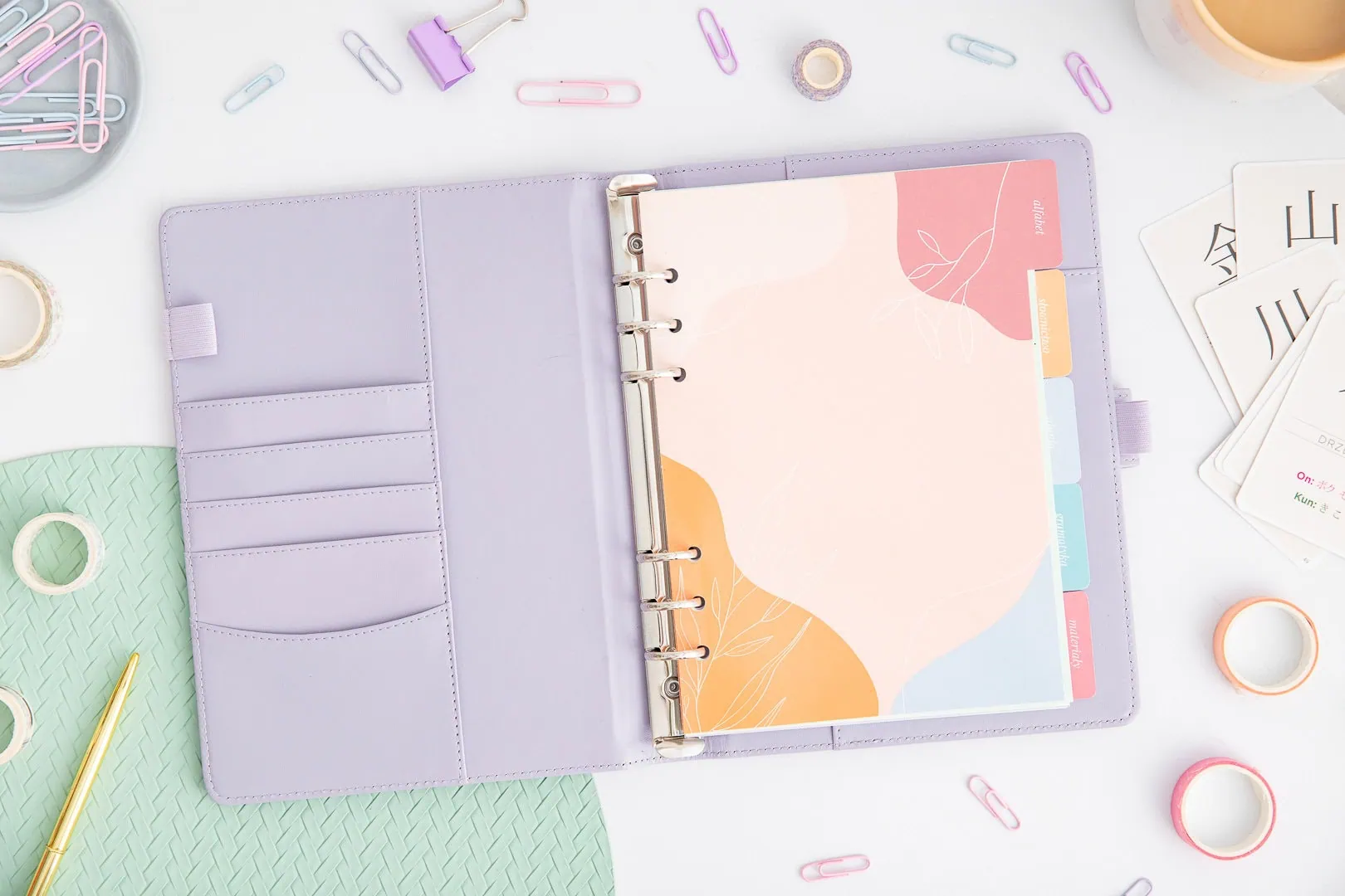 Przekładki do organizera z registrami "Nauka języka"