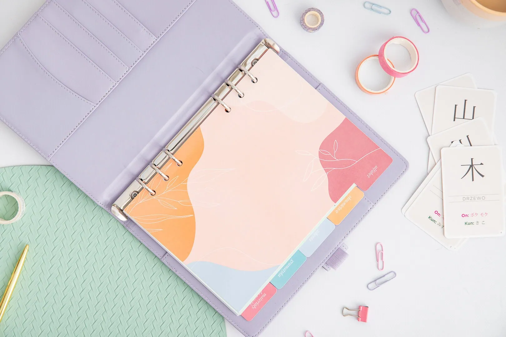 Przekładki z registrami do nauki języka