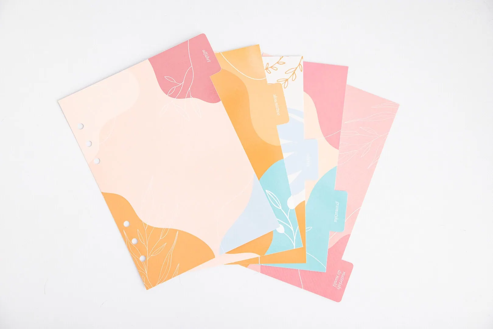 Przekładki z registrami "Nauka języka" A5