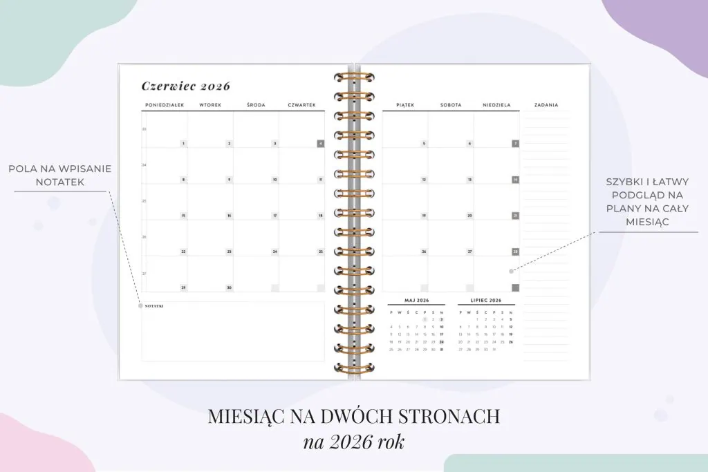 Wkład notatnik w kropki na 2026