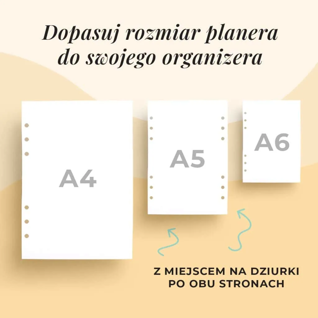 Drukowanie planerów w różnych formatach