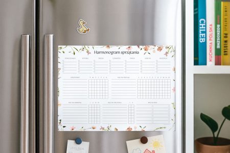 Harmonogram sprzątania | Planer magnetyczny A3