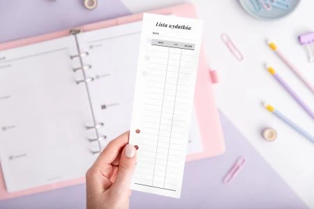 Notes do organizera | Lista wydatków