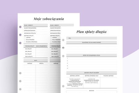 Plan spłaty długów - wkład do organizera