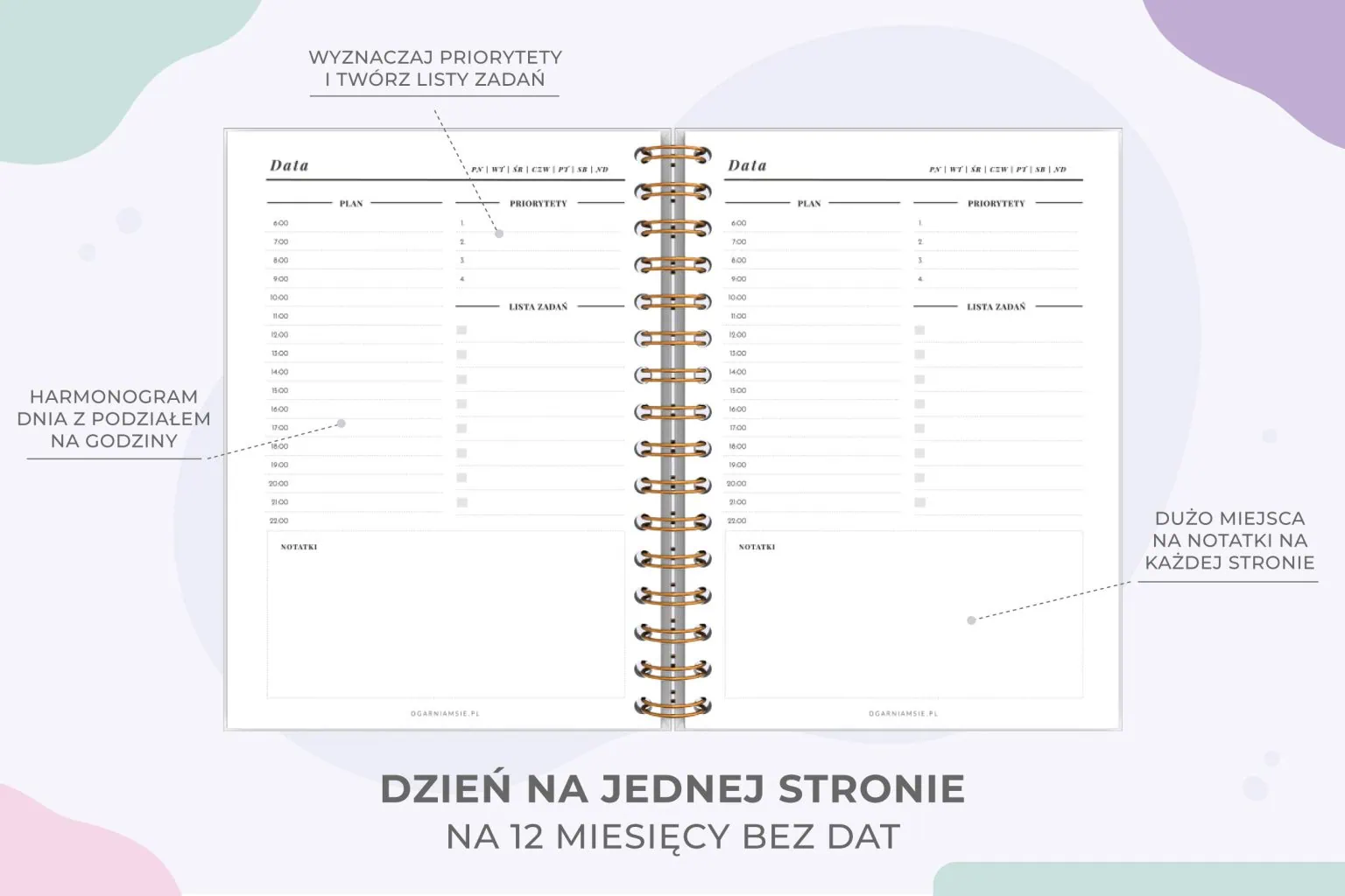 Planer dzienny niedatowany