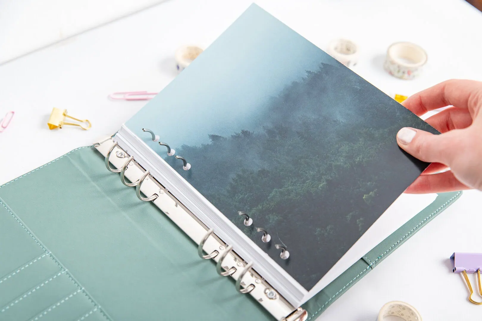 Strona tytułowa w organizerze - Leśne echo