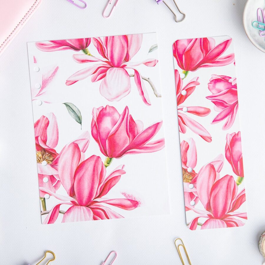 Strona tytułowa i zakładka do organizera - Magnolia