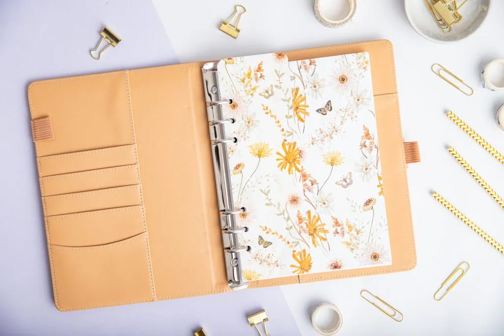 Strona tytułowa i zakładka organizera - Późne lato