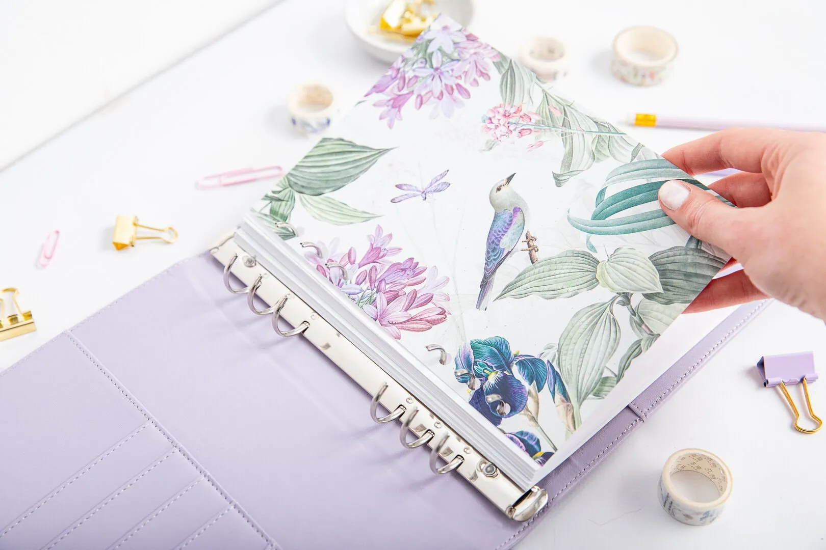 Strona tytułowa w organizerze - Rajski ogród