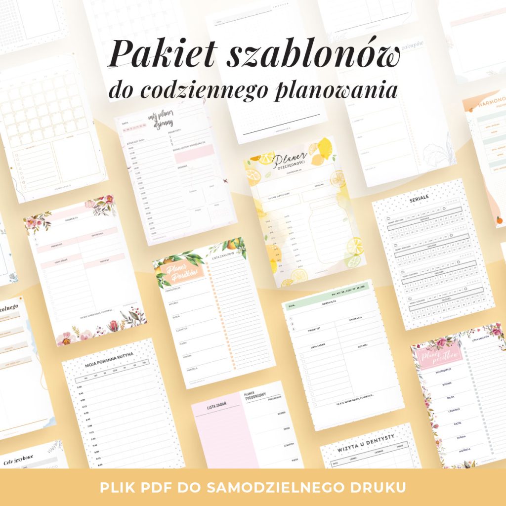 Wielki zestaw planerów do druku | Ponad 200 szablonów!