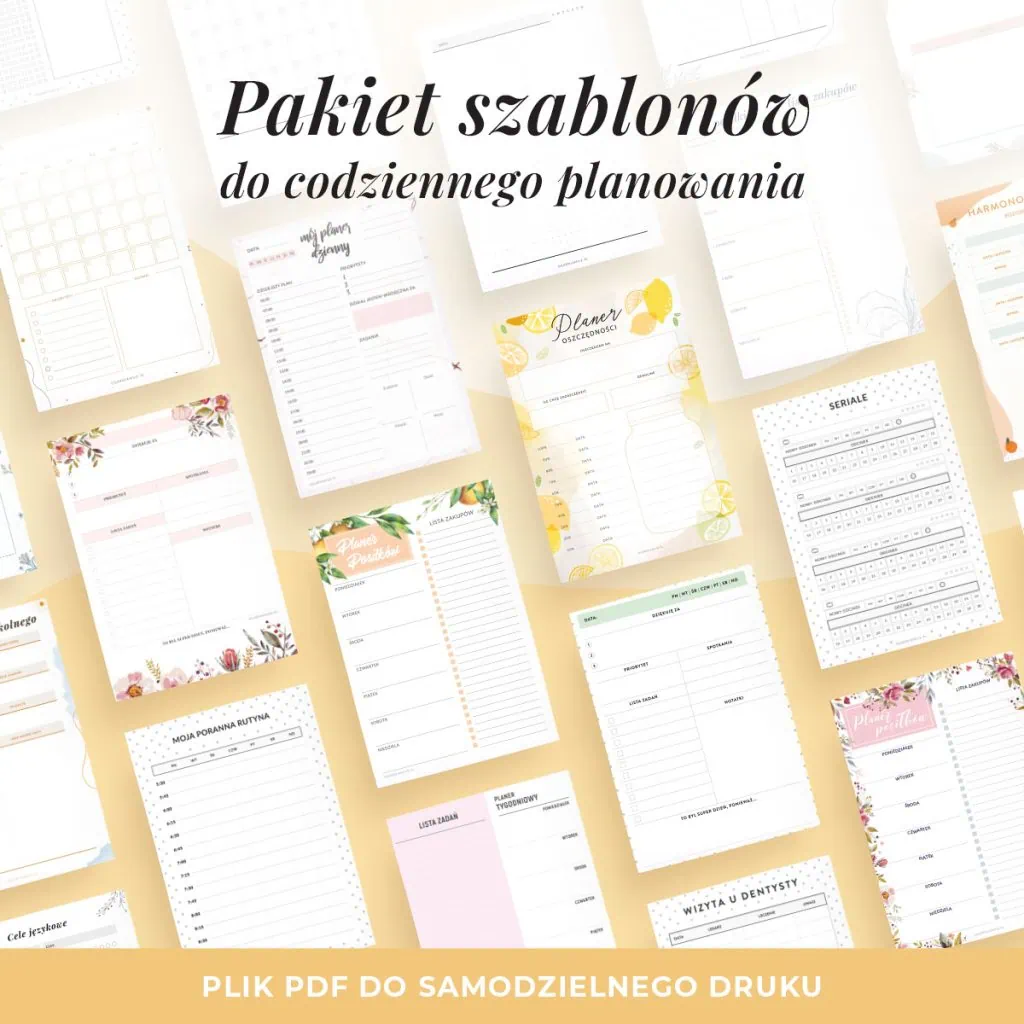 Wielki zestaw planerów do druku | Ponad 200 szablonów!