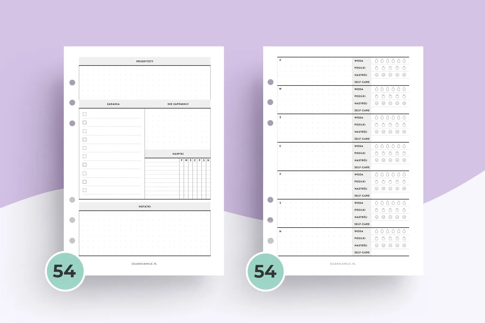 Wkład do organizera | Planer tygodniowy bez dat | Tydzień ADHD na 1 stronie (2)