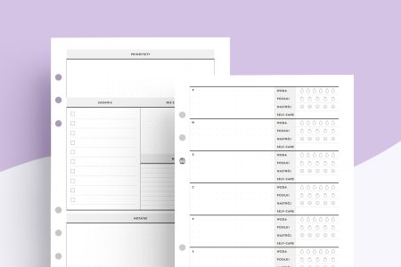 Wkład do organizera | Planer tygodniowy bez dat | Tydzień ADHD na 1 stronie