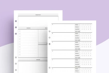 Wkład do organizera | Planer tygodniowy bez dat | Tydzień ADHD na 1 stronie