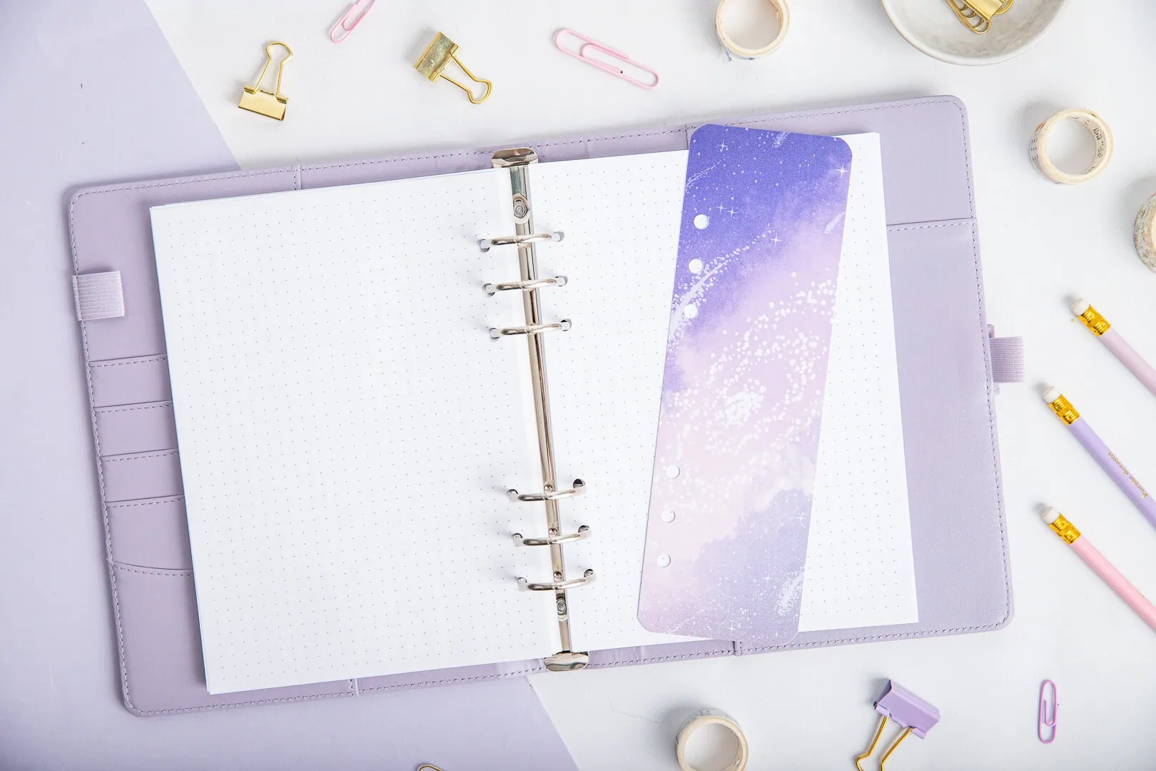 Zakładka do organizera - Fiołkowa galaktyka (2)