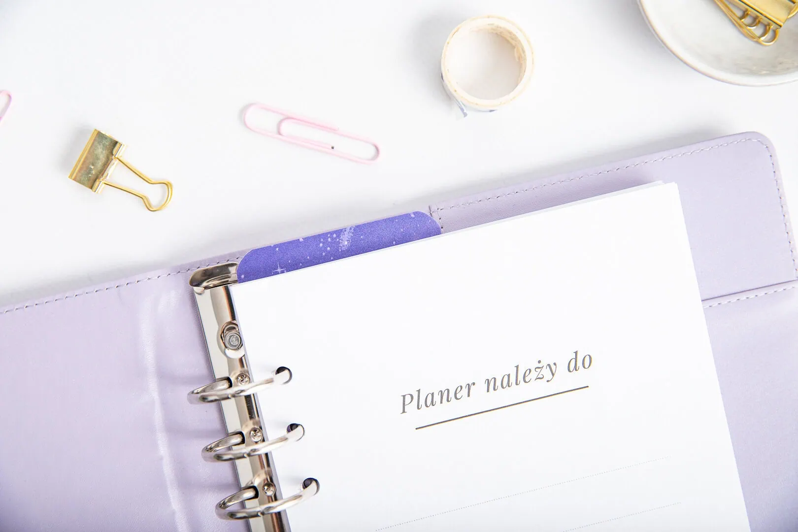 Zakładka Fiołkowa galaktyka w organizerze