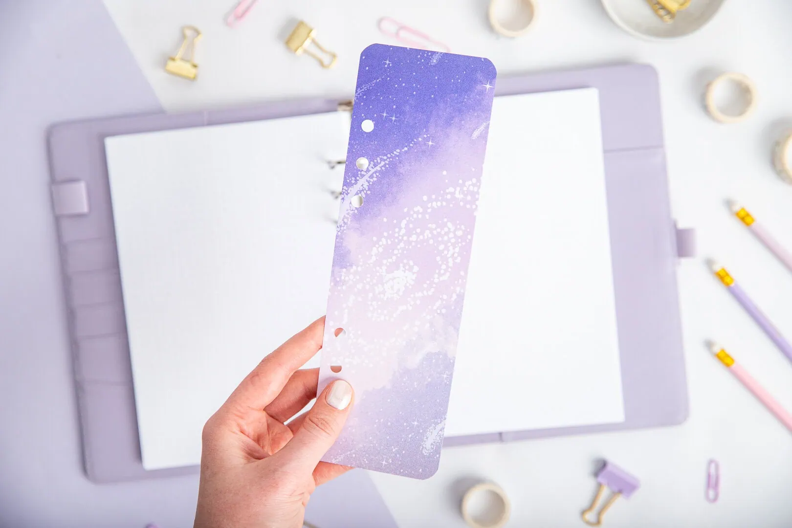 Zakładka organizera - Fiołkowa galaktyka