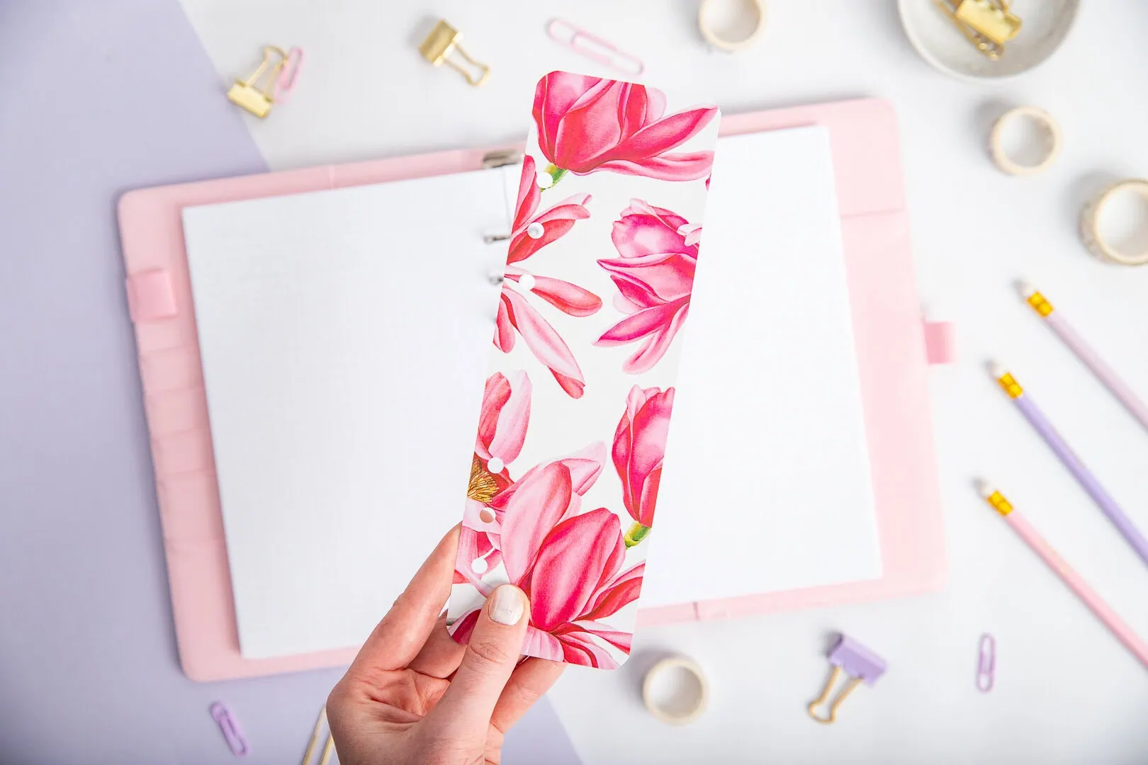 Zakładka do organizera - Kwiat Magnolii