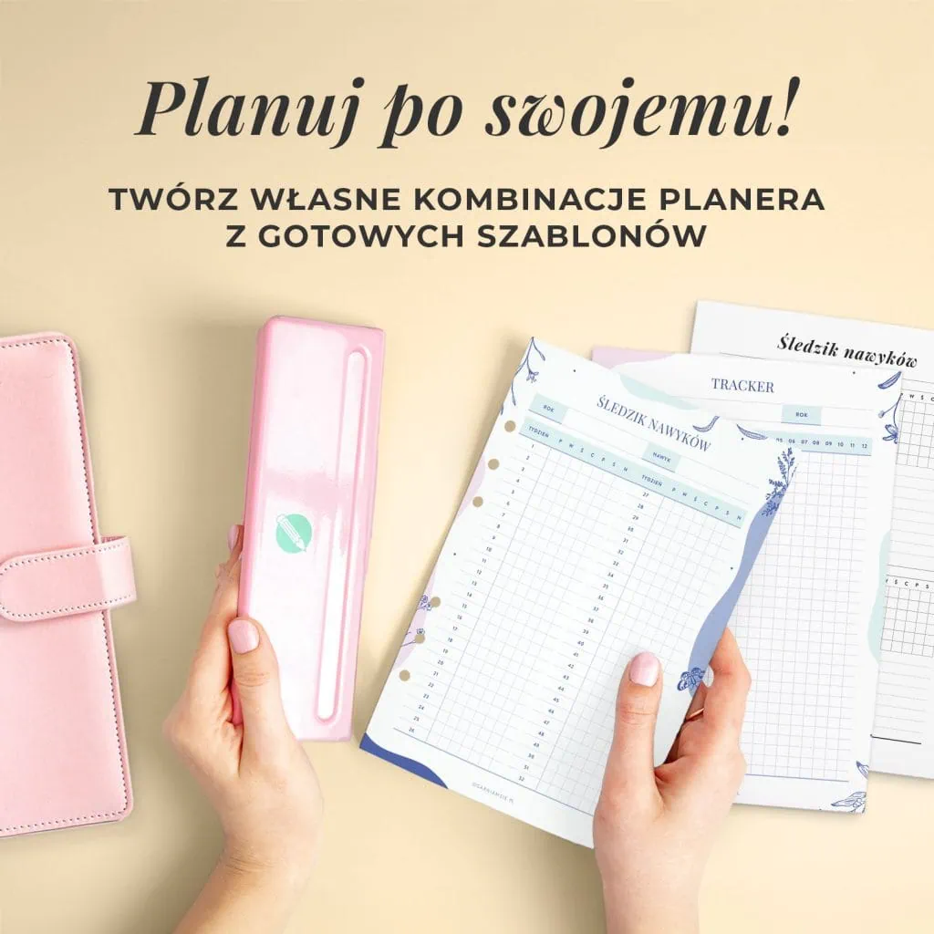 Zestaw planerów do nawyków do druku do organizera