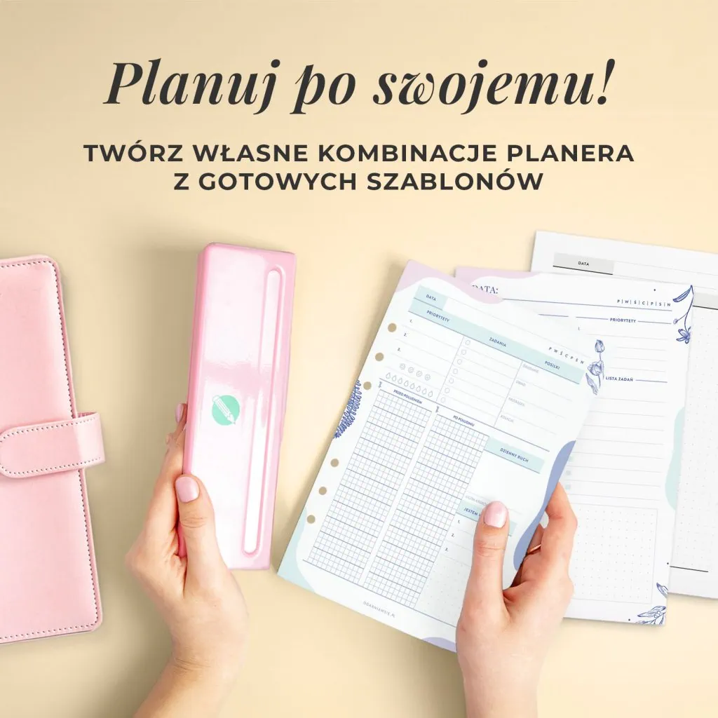 Zestaw planerów dziennych | Wkłady do organizera do druku