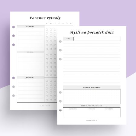 Dziennik poranny - wkład do organizera