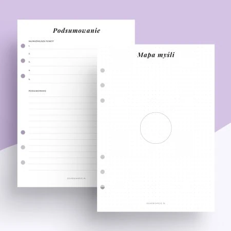 Mapa myśli - wkład do organizera