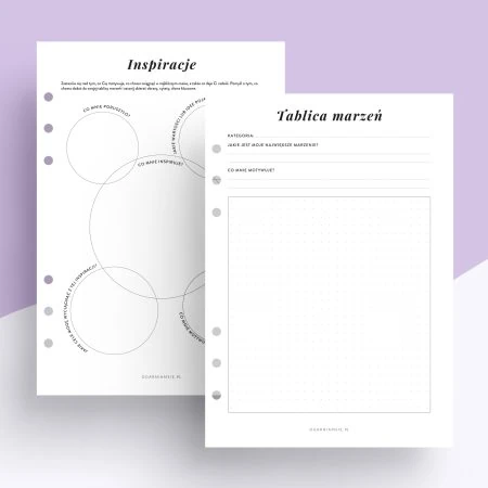 Tablica marzeń - wkład do organizera