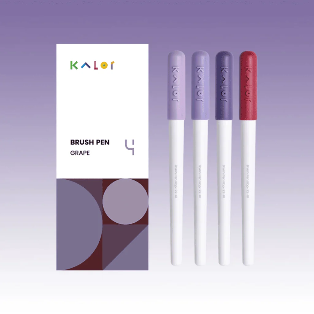 Kaco Kalor zestaw 4 brushpenów | Grape