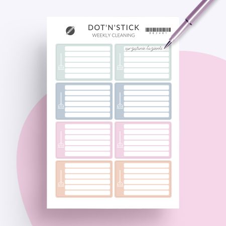 Naklejki "Weekly cleaning"