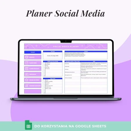 Planer Social Media - Arkusz Google