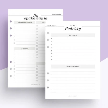 Podróż poślubna - wkład do organizera