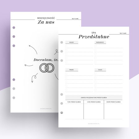 Ślubny self-care - wkład do organizera