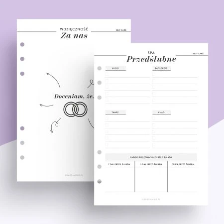 Ślubny self-care - wkład do organizera