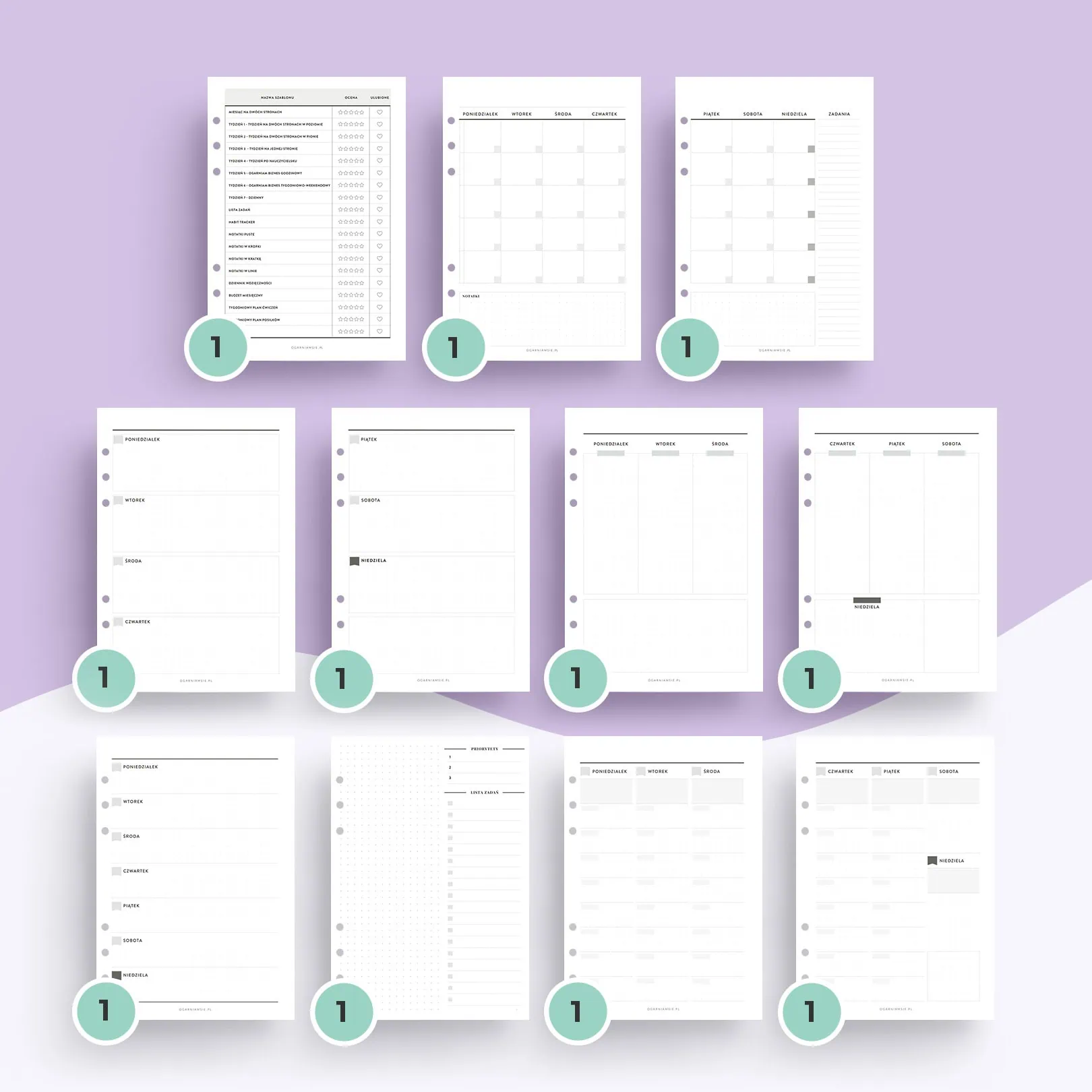 Testuj Ogarnianie - wkład startowy do organizera | Szablony (3)