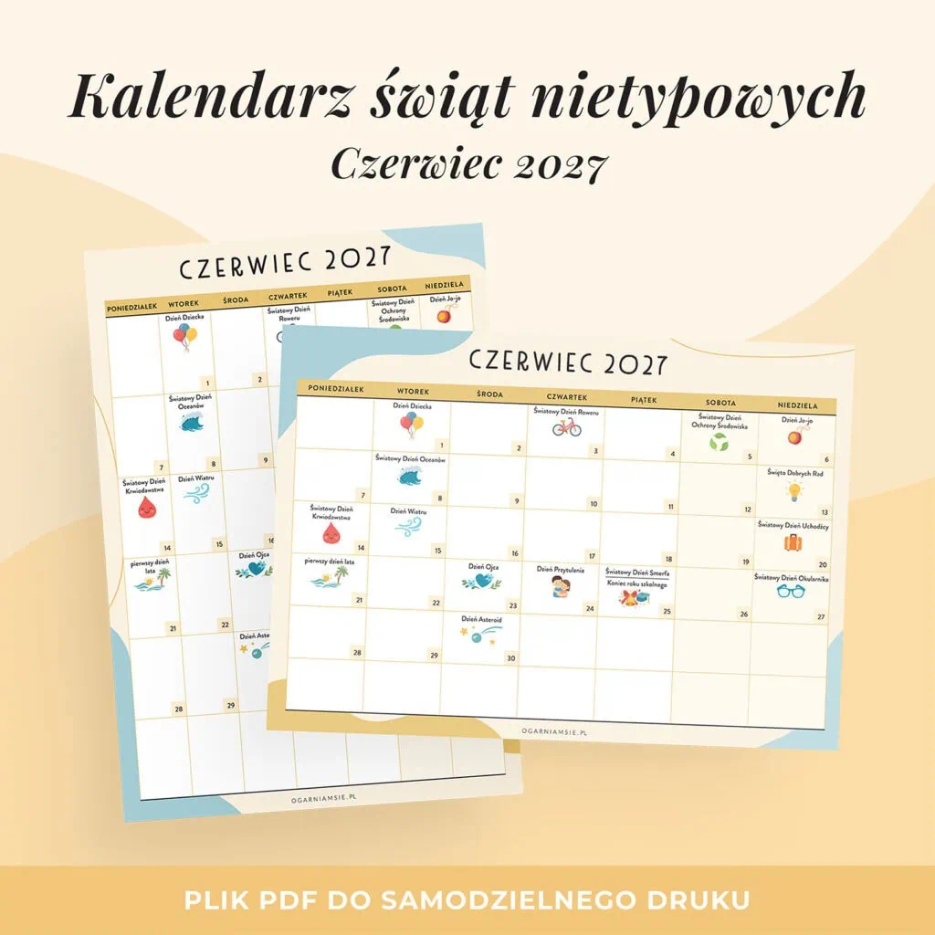 Kalendarz świat nietypowych - czerwiec 2027